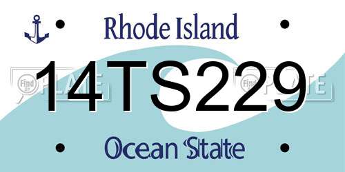 14TS229 Rhode Island License Plate