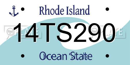 14TS290 Rhode Island License Plate
