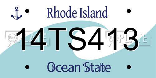 14TS413 Rhode Island License Plate