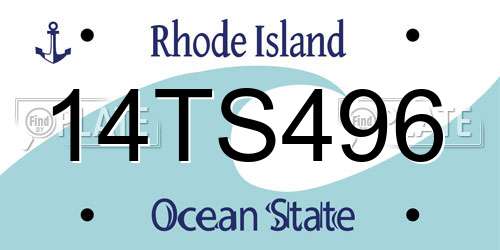 14TS496 Rhode Island License Plate