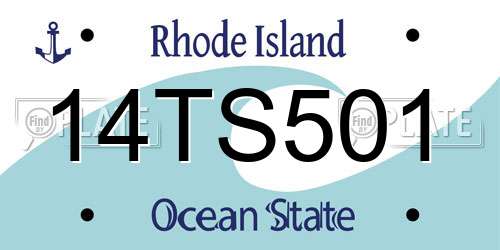 14TS501 Rhode Island License Plate