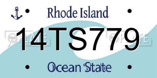 14TS779 Rhode Island License Plate