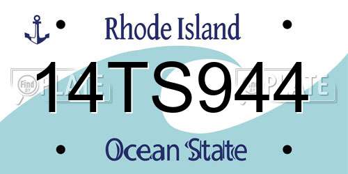 14TS944 Rhode Island License Plate