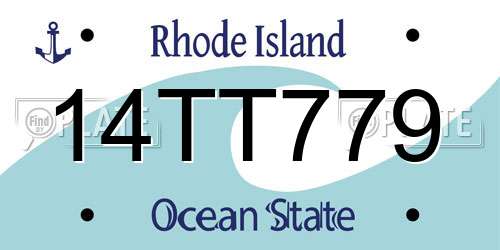 14TT779 Rhode Island License Plate
