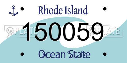 150059 Rhode Island License Plate