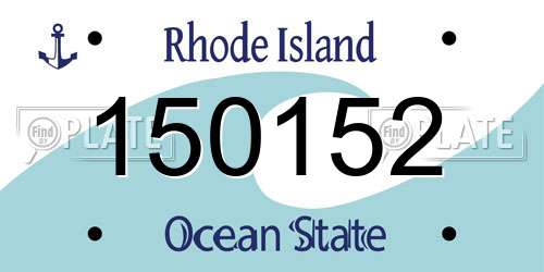 150152 Rhode Island License Plate