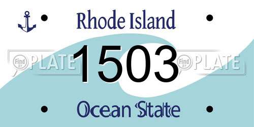 1503 Rhode Island License Plate