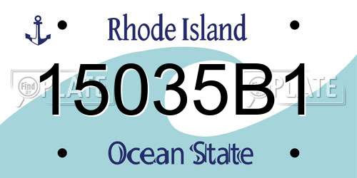 15035B1 Rhode Island License Plate