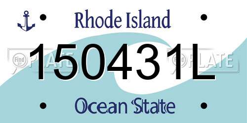 150431L Rhode Island License Plate