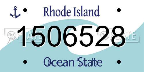 1506528 Rhode Island License Plate