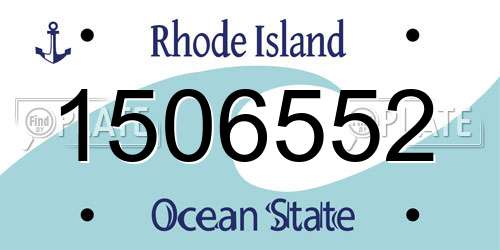 1506552 Rhode Island License Plate