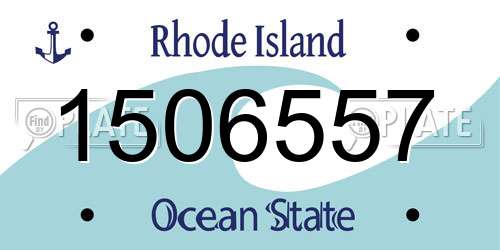 1506557 Rhode Island License Plate