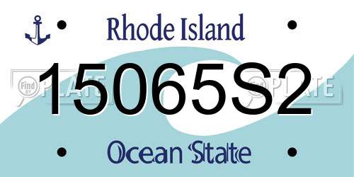 15065S2 Rhode Island License Plate