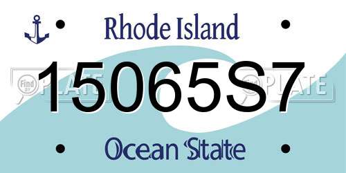 15065S7 Rhode Island License Plate