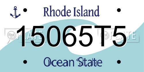15065T5 Rhode Island License Plate