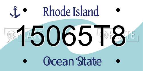 15065T8 Rhode Island License Plate