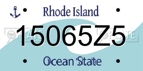 15065Z5 Rhode Island License Plate