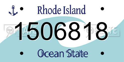 1506818 Rhode Island License Plate