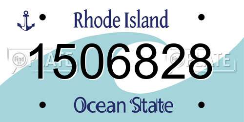 1506828 Rhode Island License Plate