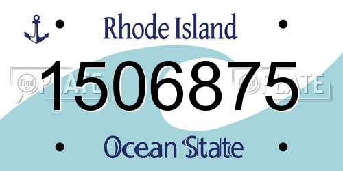 1506875 Rhode Island License Plate