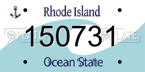 150731 Rhode Island License Plate