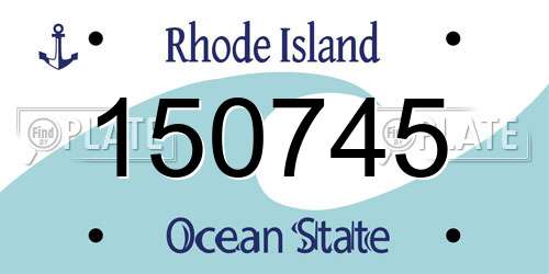 150745 Rhode Island License Plate