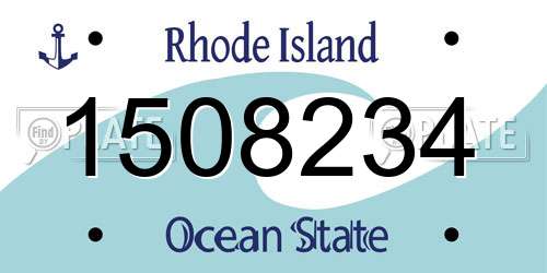 1508234 Rhode Island License Plate