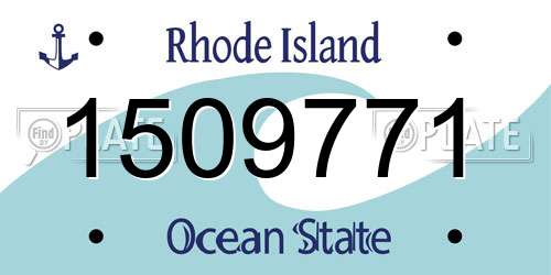 1509771 Rhode Island License Plate