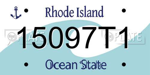 15097T1 Rhode Island License Plate