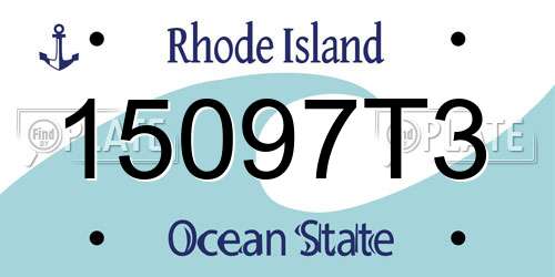 15097T3 Rhode Island License Plate