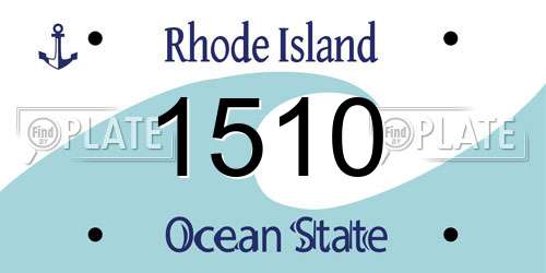 1510 Rhode Island License Plate