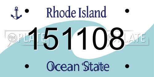 151108 Rhode Island License Plate