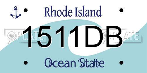 1511DB Rhode Island License Plate