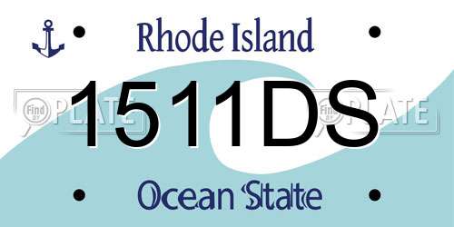 1511DS Rhode Island License Plate