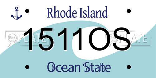 1511OS Rhode Island License Plate