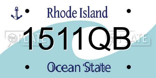 1511QB Rhode Island License Plate