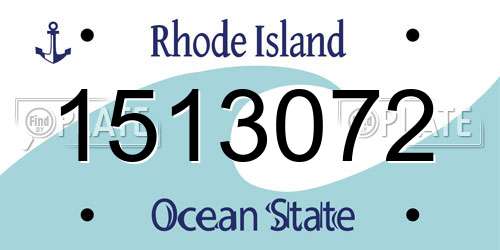 1513072 Rhode Island License Plate