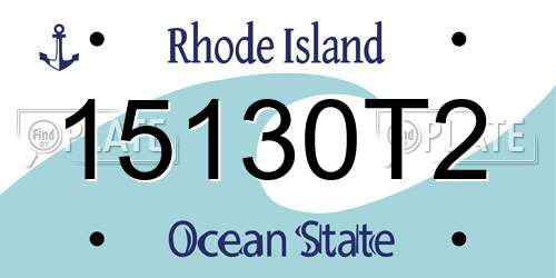 15130T2 Rhode Island License Plate