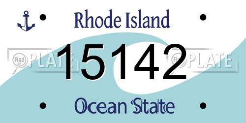 15142 Rhode Island License Plate