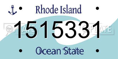 1515331 Rhode Island License Plate
