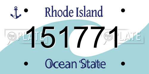 151771 Rhode Island License Plate