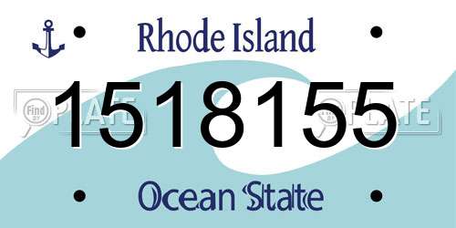 1518155 Rhode Island License Plate