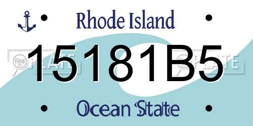 15181B5 Rhode Island License Plate