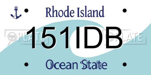 151IDB Rhode Island License Plate