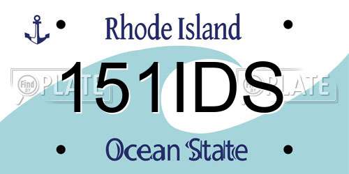 151IDS Rhode Island License Plate