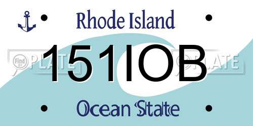 151IOB Rhode Island License Plate