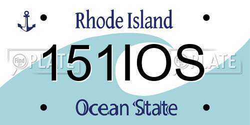 151IOS Rhode Island License Plate