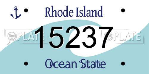 15237 Rhode Island License Plate