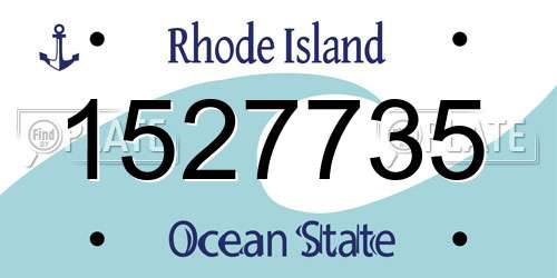 1527735 Rhode Island License Plate