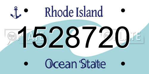 1528720 Rhode Island License Plate